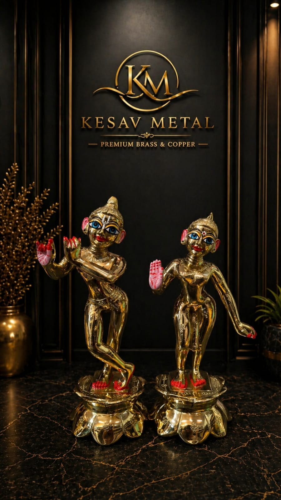 Super Fine Quality Radha Krishna idols -11 inch  -5.5 kg approx